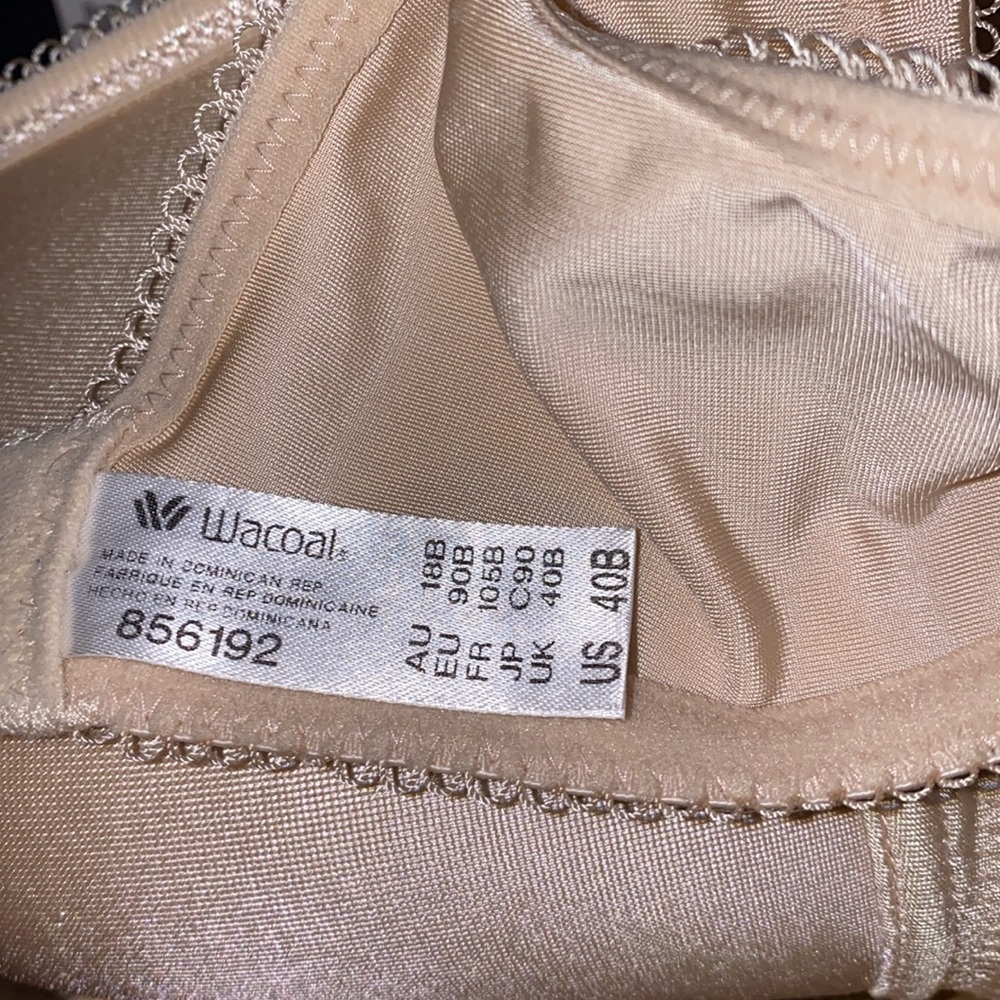 40B Wacoal Wirefree Softcup Light Padded Quality Bra 856192 Side Stays Sand Nude - Picture 13 of 16